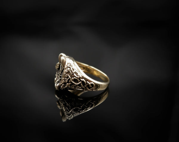 Sigil of Lucifer with Snake Ring Satanic Seal of Satan Brass Jewelry Size 6-15 Br-515