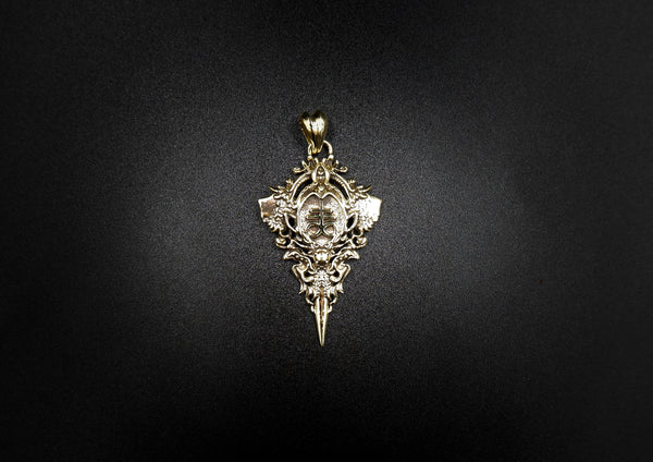 Church of Satan Satanic Baphomet Leviathan Cross Signet Pendant Brass Jewelry