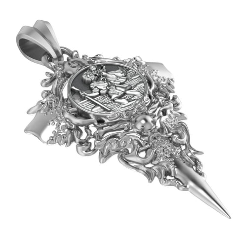 Saint Christopher Pendant Catholic Christian Amulet Jewelry 925 Sterling Silver R-469