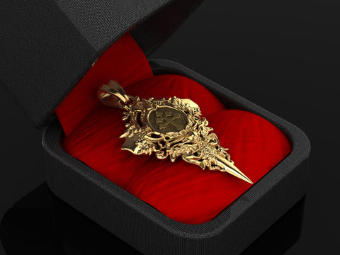 Cross Of Lorraine Magnum Pendant Knights Templar Crusader Brass Jewelry