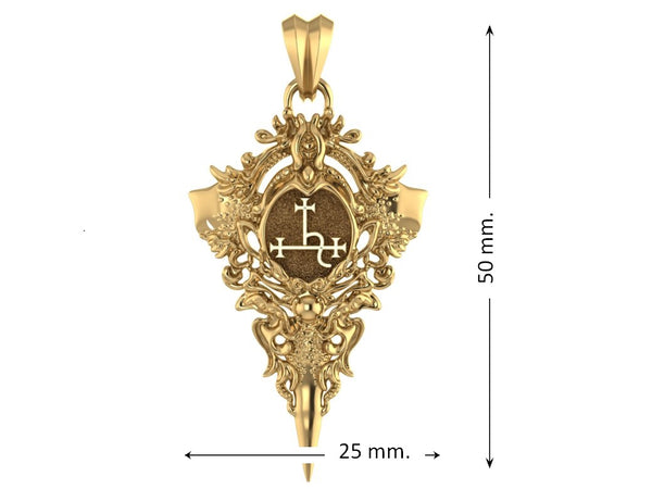 Sigil of Lilith Pendant Key of Solomon Seal kabbalah magic Brass Jewelry
