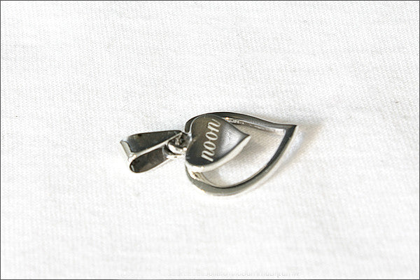 Heart Pendant - 925 Sterling Silver  -  Silver Pendant - Rocker Gothic Woman Jewelry (P-002)