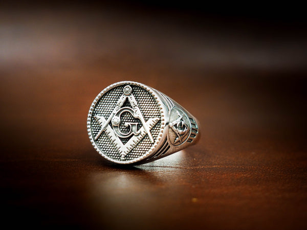 Masonic Ring AF AM Silver 925 Freemason Mason Masonry Jewelry Gift
