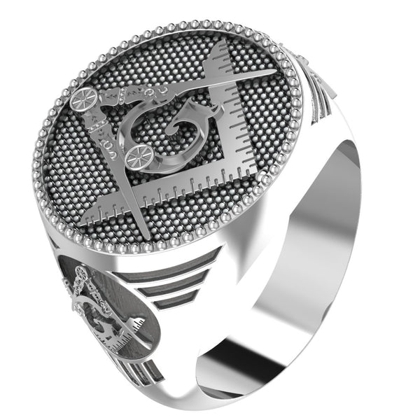 Masonic Ring AF AM Silver 925 Freemason Mason Masonry Jewelry Gift