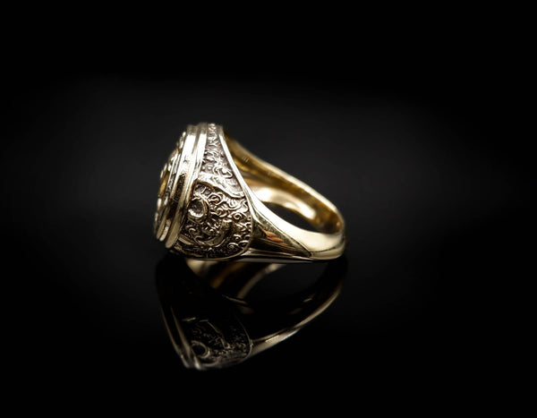 Svadhisthana Chakra Ring for Men Women Mandala Yoga Brass Jewelry Size 6-15 Br-380