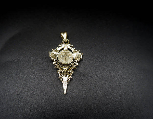 Saint Christopher Pendant Catholic Christian Amulet Brass Jewelry BR-469