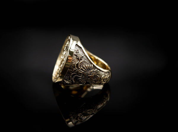 Astronomical Clock Ring for Men Women Zodiac Gothic Mayan Brass Jewelry Size 6-15 Br-369