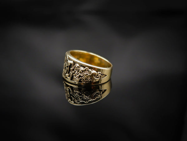 Tetragrammaton Band Rings Ceremonial Magic Seal of Solomon Brass Jewelry Size 6-15 Br-505