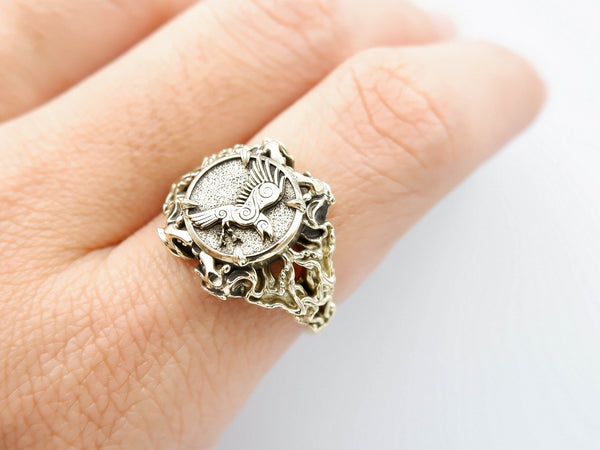 Raven Ring Women Brass Jewelry BR-441