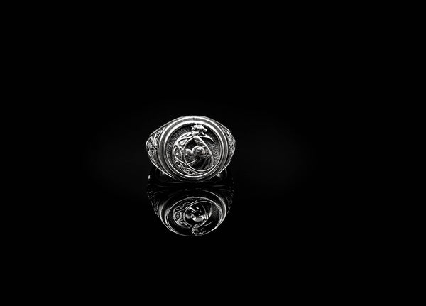Celtic Viking Ship Ring Dragon Scandinavian Norse Jewelry 925 Sterling Silver