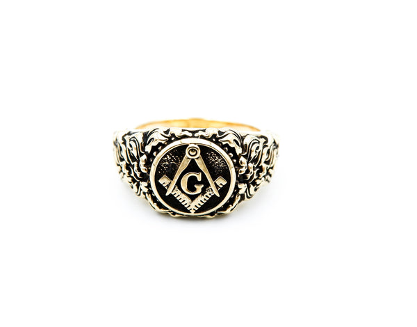 Freemason Symbol Masonic Band Rings Master Mason Biker Brass Jewelry Size 6-15 BR-504