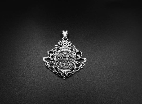 Necronomicon Symbol Sigil Mens Pendant 925 Sterling Silver