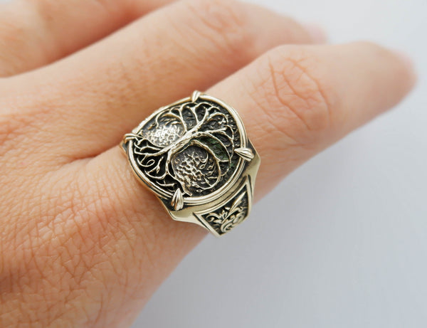 Tree of Life Ring for Mens Biker Gothic Brass Jewelry Size 6-15 Br-401