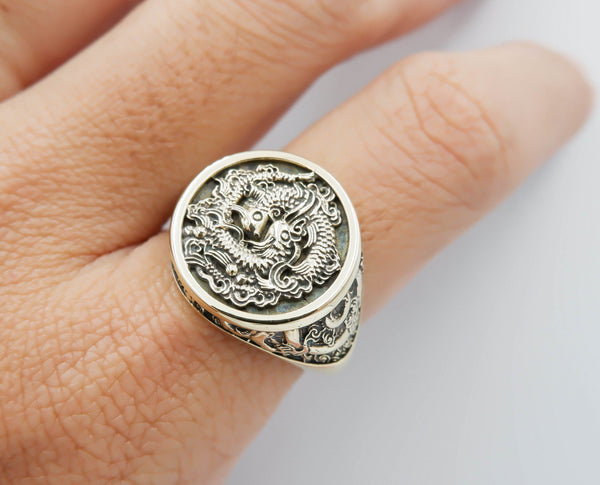 Chinese Fish Ring for Men Women Koi Fish Brass Jewelry Size 6-15 Br-372