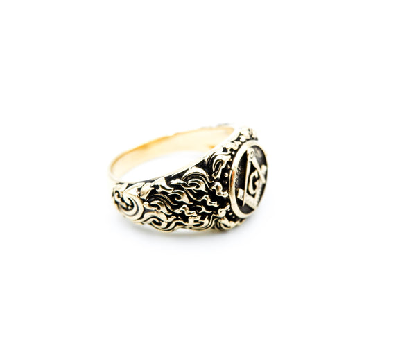 Freemason Symbol Masonic Band Rings Master Mason Biker Brass Jewelry Size 6-15 BR-504
