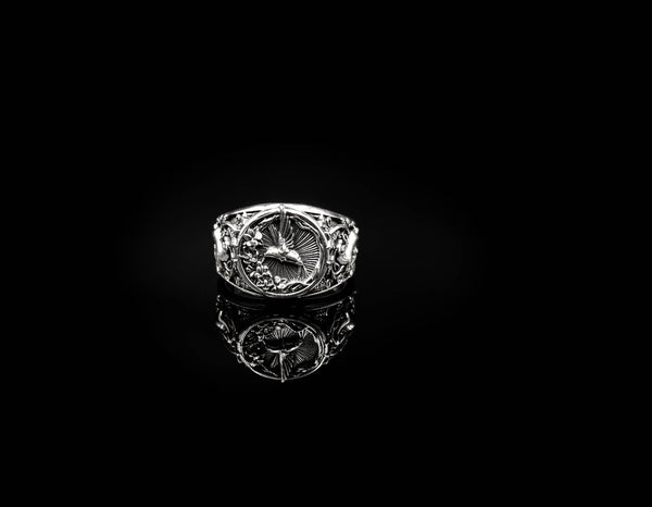 Hummingbird Ring for Men Women Gift for Bird Lover Animal Jewelry 925 Sterling Silver