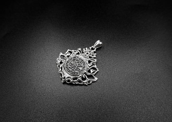 Key of Solomon Goetia Sigil Mens Pendant 925 Sterling Silver