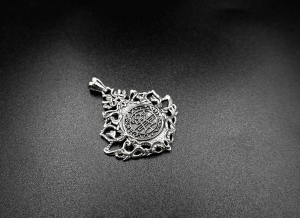 Key of Solomon Goetia Sigil Mens Pendant 925 Sterling Silver