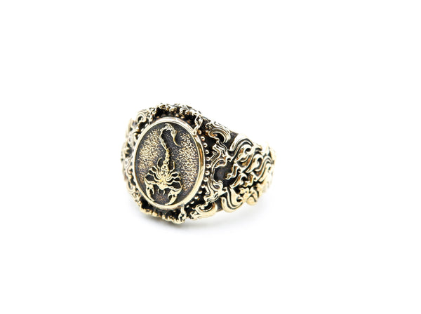 Scorpion Dangerous Animal Biker Ring Gothic Punk Brass Jewelry Size 6-15