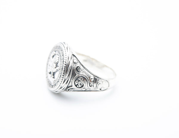 Mens Wing Lion Animal Ring Gothic Biker Winged Lion Jewelry 925 Sterling Silver Size 6-15