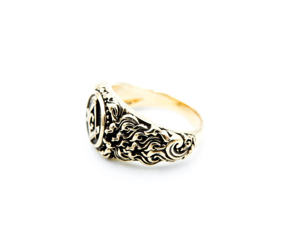 Freemason Symbol Masonic Band Rings Master Mason Biker Brass Jewelry Size 6-15 BR-504