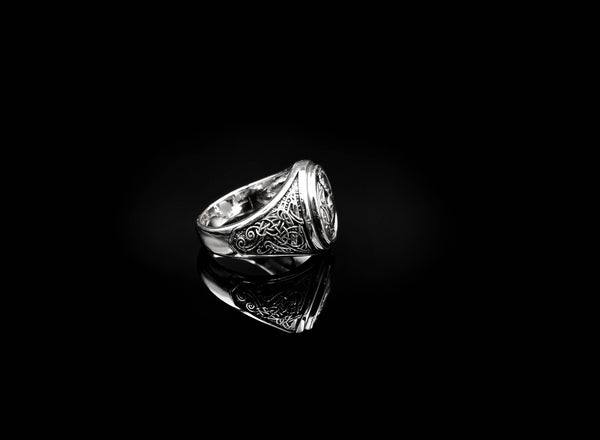 Celtic Viking Ship Ring Dragon Scandinavian Norse Jewelry 925 Sterling Silver
