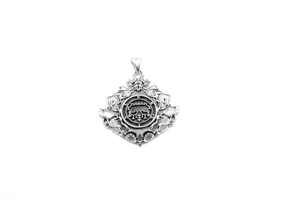 Belial Goetic Seal Lesser Key of King Solomon Pendant 925 Sterling Silver