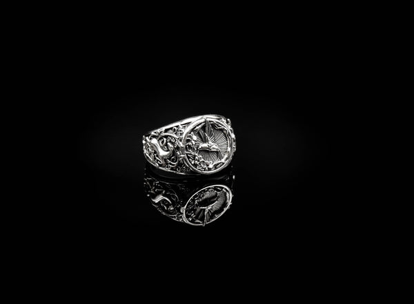 Hummingbird Ring for Men Women Gift for Bird Lover Animal Jewelry 925 Sterling Silver