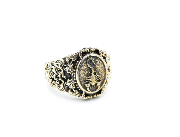 Scorpion Dangerous Animal Biker Ring Gothic Punk Brass Jewelry Size 6-15