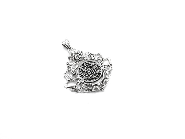 Key of Solomon Goetia Sigil Mens Pendant 925 Sterling Silver