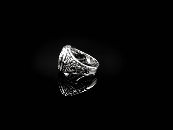 Celtic Viking Ship Ring Dragon Scandinavian Norse Jewelry 925 Sterling Silver