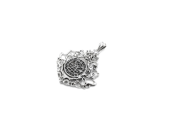 Key of Solomon Goetia Sigil Mens Pendant 925 Sterling Silver