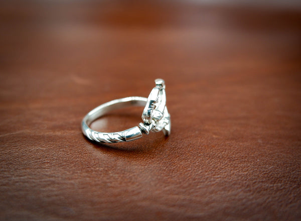 Poseidon Trident Ring Greek Ancient Amulet Jewelry 925 Sterling Silver Size 6-15