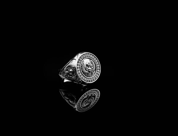 Ancient Egyptian Scarab Ring Egyptian Beetle Jewelry 925 Sterling Silver