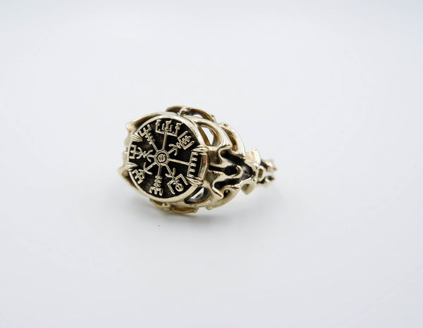 Viking Vegvísir Ring Women Brass Jewelry Size 6-15 Br-442
