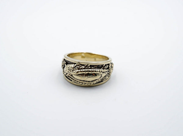 Gothic Dragon Eye Ring Biker for Women Men Brass Jewelry Size 6-15