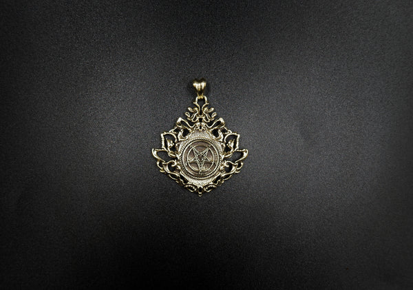 Sigil of Baphomet Inverted Pentagram Satanic Satan Pendant Brass Jewelry