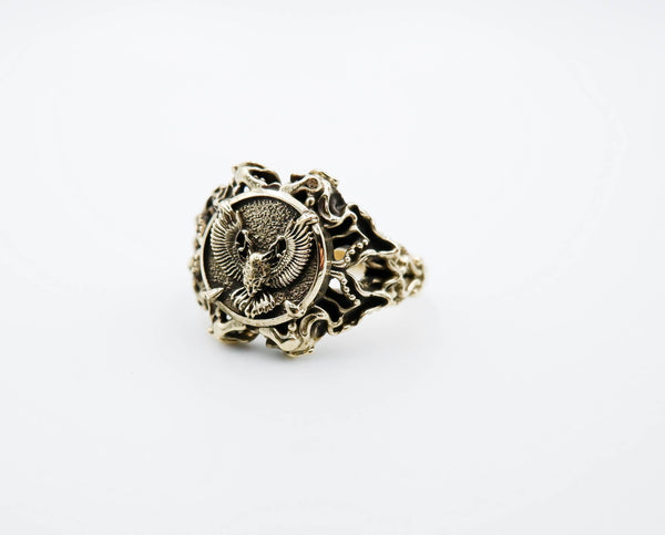 Owl Ring Women Brass Jewelry Size 6-15 Br-450