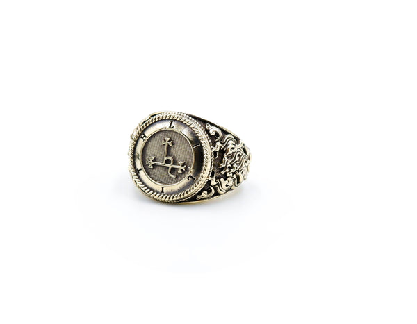 Lilith Sigil Ring for Men Women Amulet Goetia Seal Brass Jewelry Size 6-15