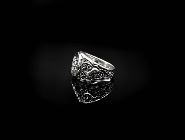 Three Archangels Michael Gabriel Raphael Ring Catholic Christian Amulet Jewelry 925 Sterling Silver
