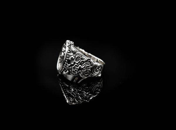 Saint St Gabriel the Archangel Ring Amulet Protection Mens Womens Jewelry 925 Sterling Silver