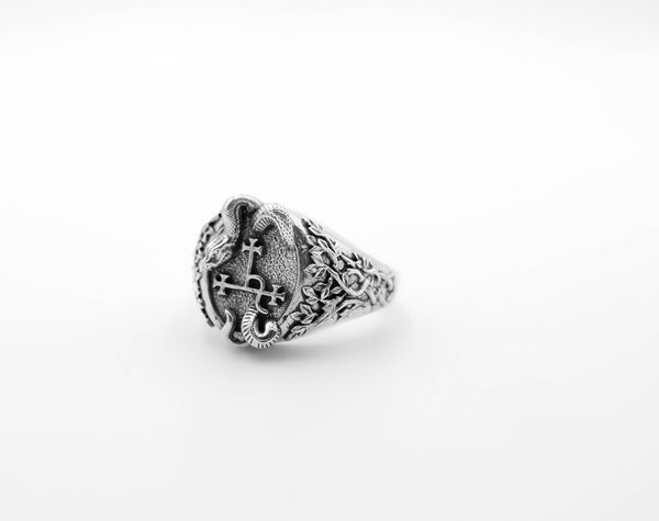 Sigil of Lilith with Snake Ring Solomon Seal kabbalah Magic Jewelry 925 Sterling Silver Size 6-15 R-516