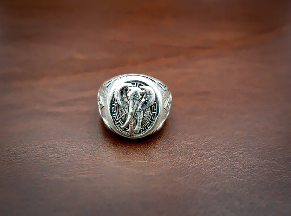 Lucky Elephant Ring Gothic Punk Biker Jewelry 925 Sterling Silver Size 6-15