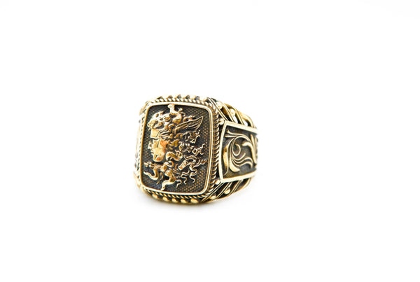 Greek Myth God Mercury Ring Ancient Greek God Brass Jewelry Size 6-15