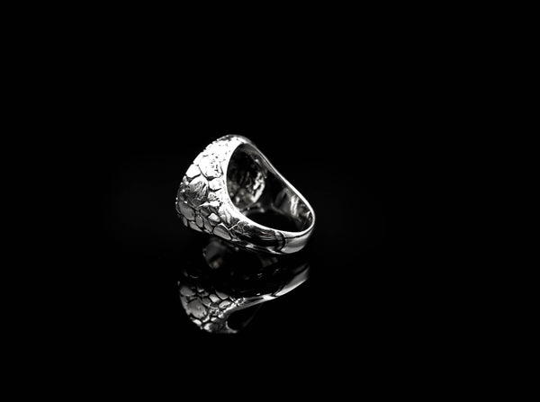 Aztec Mayan Calendar Ring for Men Sun Jewelry 925 Sterling Silver