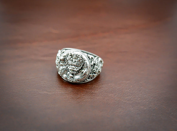 Chinese Dragon Ring for Men Protection Boho Jewelry 925 Sterling Silver Size 6-15