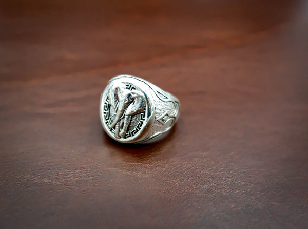 Lucky Elephant Ring Gothic Punk Biker Jewelry 925 Sterling Silver Size 6-15