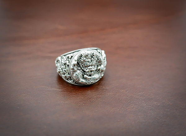 Chinese Dragon Ring for Men Protection Boho Jewelry 925 Sterling Silver Size 6-15