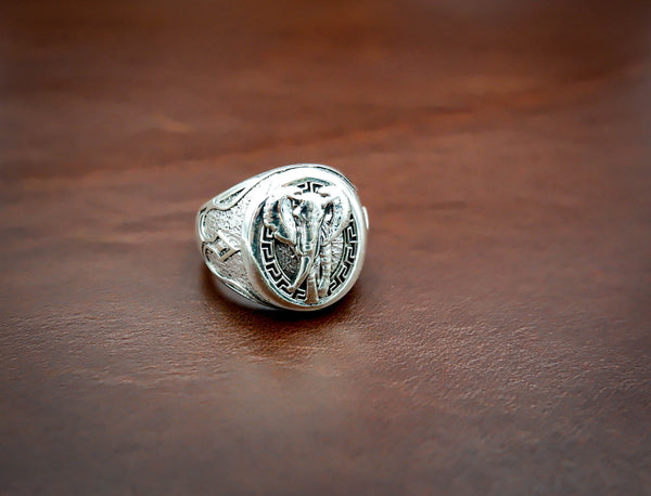 Lucky Elephant Ring Gothic Punk Biker Jewelry 925 Sterling Silver Size 6-15