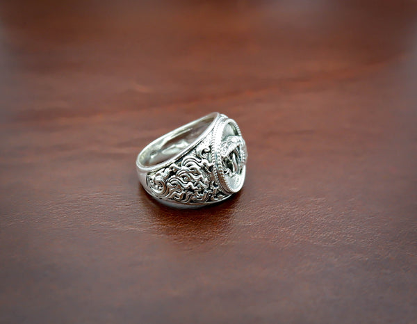 Cobra Snake Ring for Men Animal Punk Jewelry 925 Sterling Silver Size 6-15
